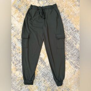 RACHEL ZOE Dark Green Lightweight Joggers, M